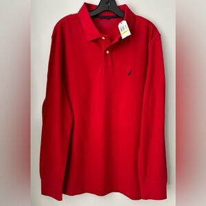 NEW WITH TAG! Nautica Long Sleeve Polo. Size: Medium